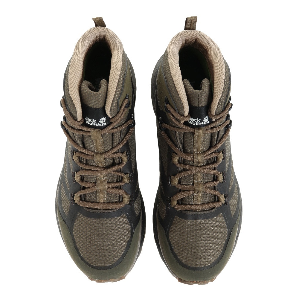 ジャックウルフスキン（JackWolfskin）（メンズ）トレッキングシューズ 登山靴 TERRAVENTURE TEXAPORE MID M 4051521-5347 ブラウン 防水 透湿
