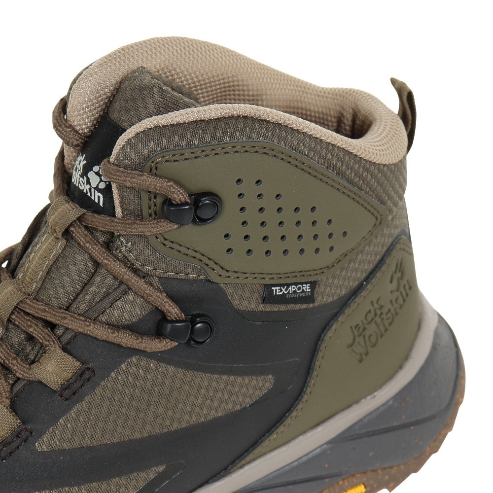 ジャックウルフスキン（JackWolfskin）（メンズ）トレッキングシューズ 登山靴 TERRAVENTURE TEXAPORE MID M 4051521-5347 ブラウン 防水 透湿