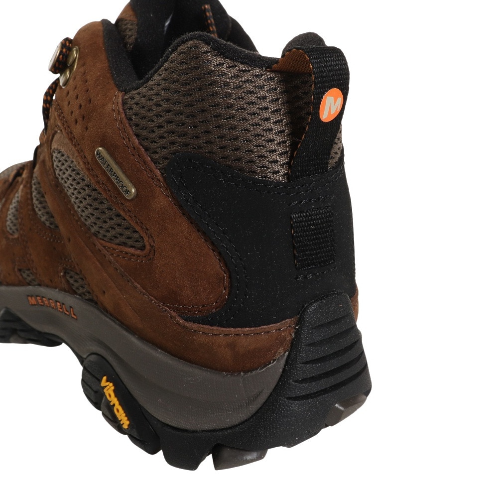 メレル（MERRELL）（メンズ）トレッキングシューズ ハイカット 登山靴 モアブ3 ミッド ウオータープルーフ 035839 EARTH