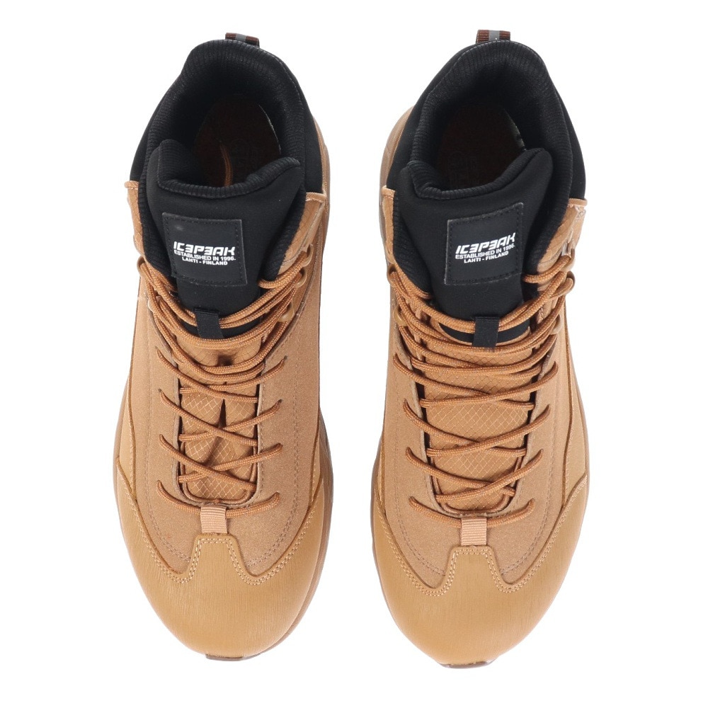 アイスピーク（ICEPEAK）（メンズ）トレッキングシューズ ハイカット 登山靴 AKAA MR 78286 125 ベージュ 防水シューズ 通気性