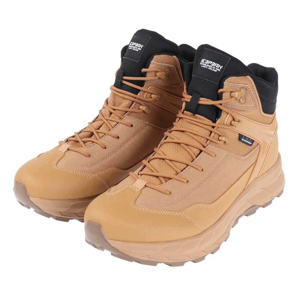 アイスピーク（ICEPEAK）（メンズ）トレッキングシューズ ハイカット 登山靴 AKAA MR 78286 125 ベージュ 防水シューズ 通気性