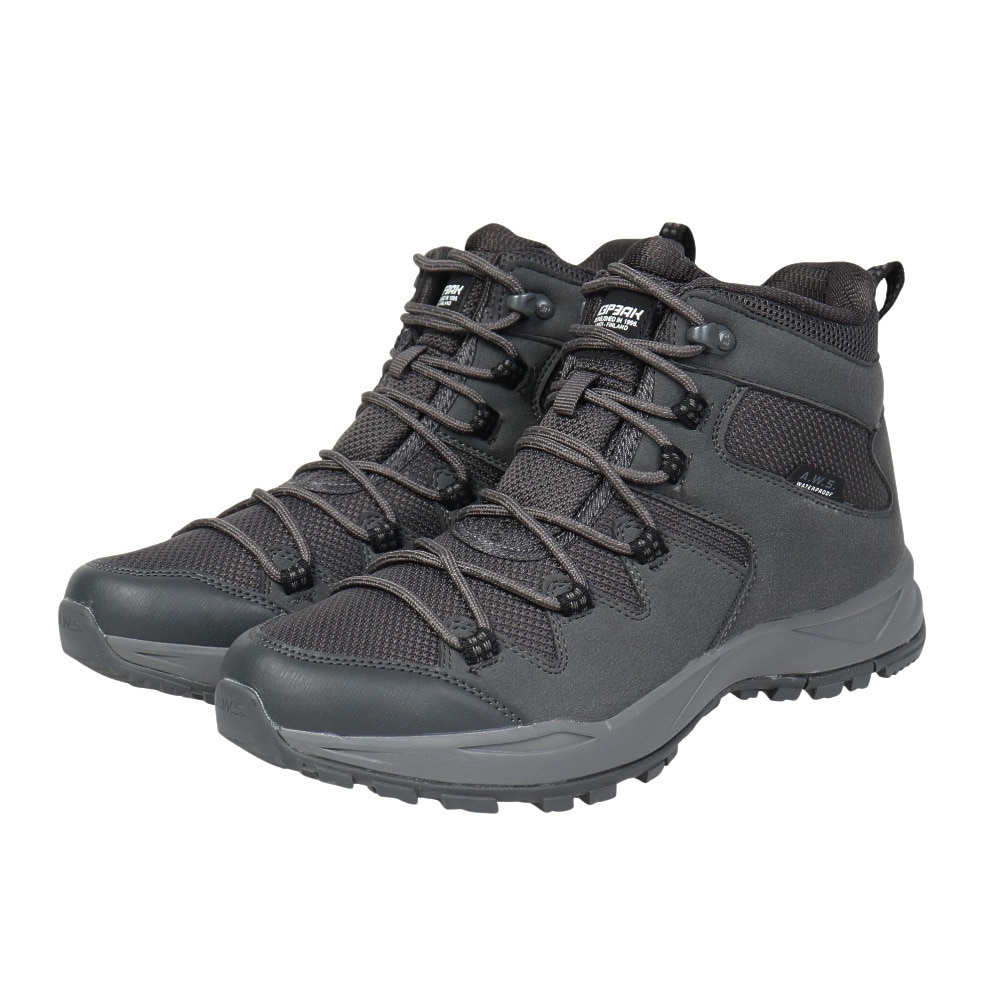 アイスピーク（ICEPEAK）（メンズ）トレッキングシューズ ハイカット 登山靴 ANSIO MR 78284 100 285 グレー 防水シューズ XEBIO限定モデル