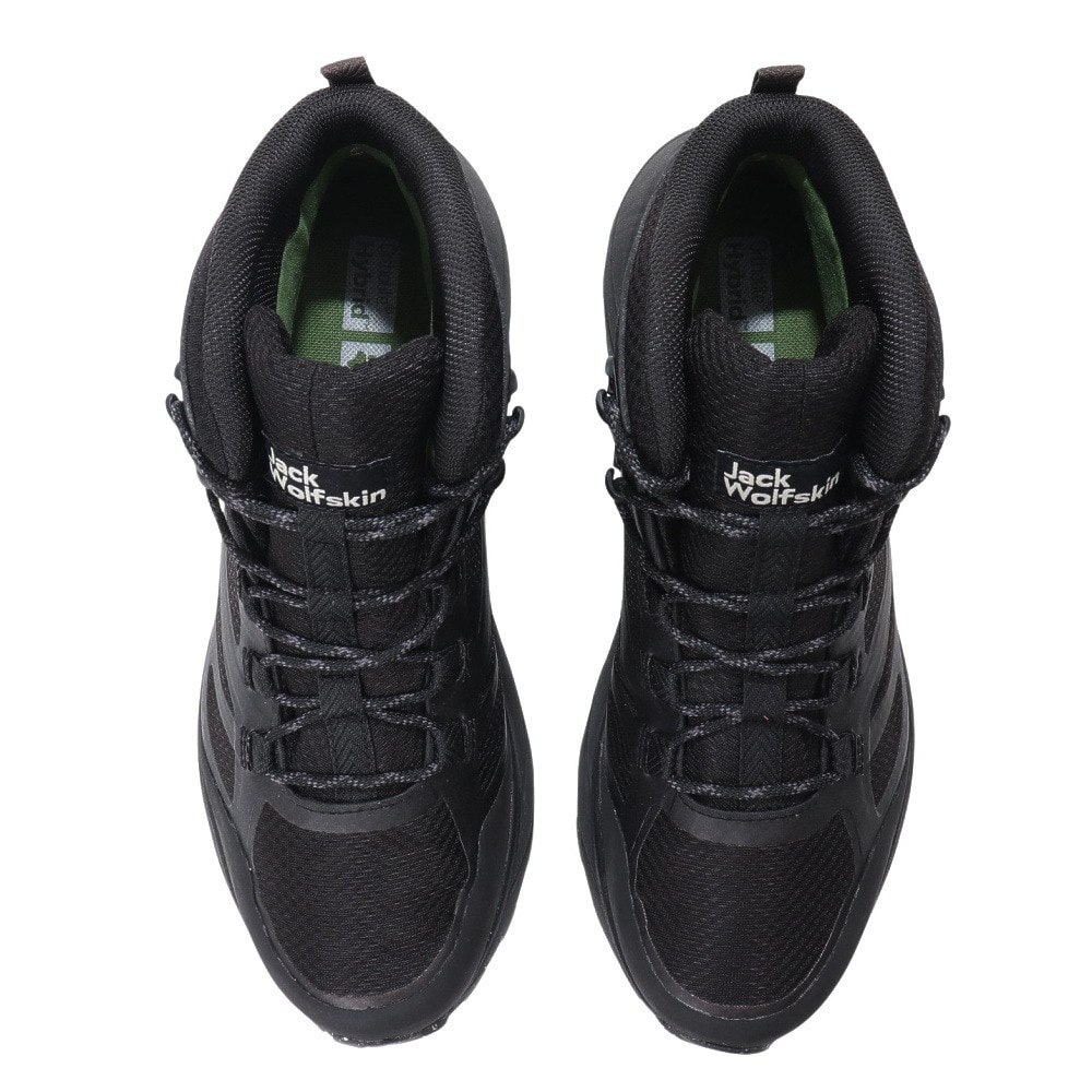 ジャックウルフスキン（JackWolfskin）（メンズ）トレッキングシューズ 登山靴 TERRAVENTURE TEXAPORE MID M 4051521-6000 ブラック 防水 透湿
