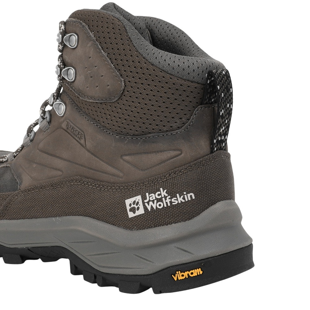 ジャックウルフスキン（JackWolfskin）（メンズ）トレッキングシューズ ハイカット 登山靴 サイロックステキサポール ミッド 4064301-5719 ブラウン 完全防水