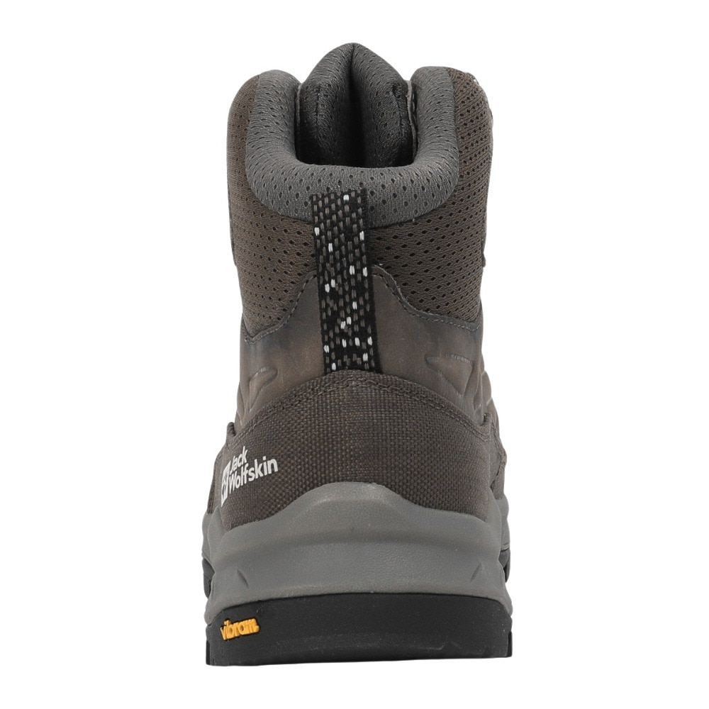 ジャックウルフスキン（JackWolfskin）（メンズ）トレッキングシューズ ハイカット 登山靴 サイロックステキサポール ミッド 4064301-5719 ブラウン 完全防水