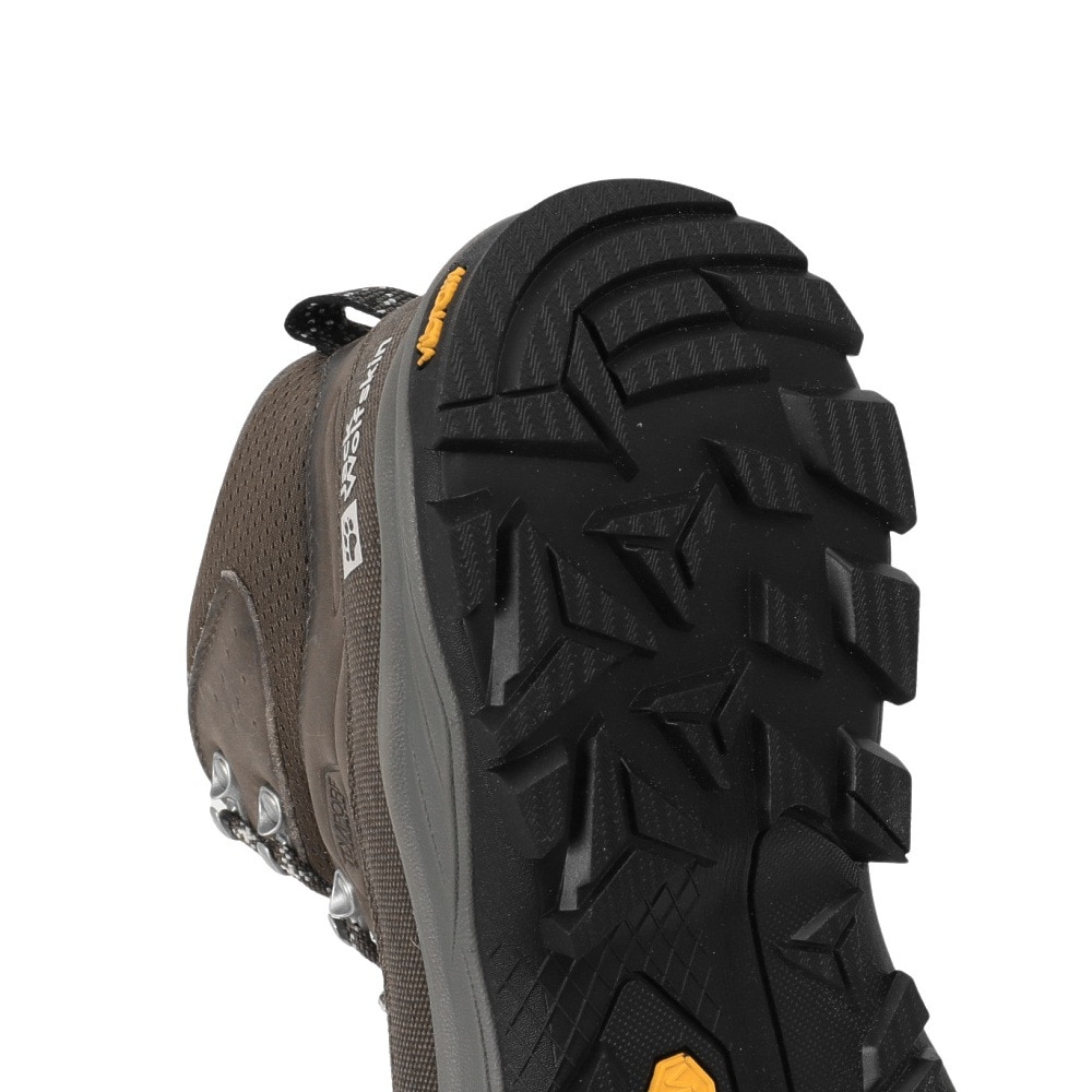 ジャックウルフスキン（JackWolfskin）（メンズ）トレッキングシューズ ハイカット 登山靴 サイロックステキサポール ミッド 4064301-5719 ブラウン 完全防水