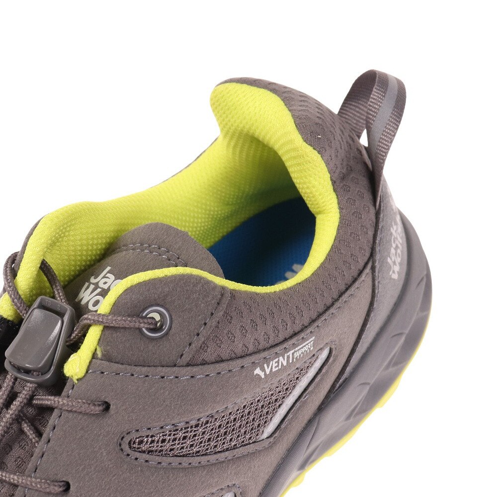 ジャックウルフスキン（JackWolfskin）（メンズ）ハイキングシューズ ローカット 登山靴 WOODLAND ウッドランド 2 VENT LOW M 4051281-6128 グレー  軽量