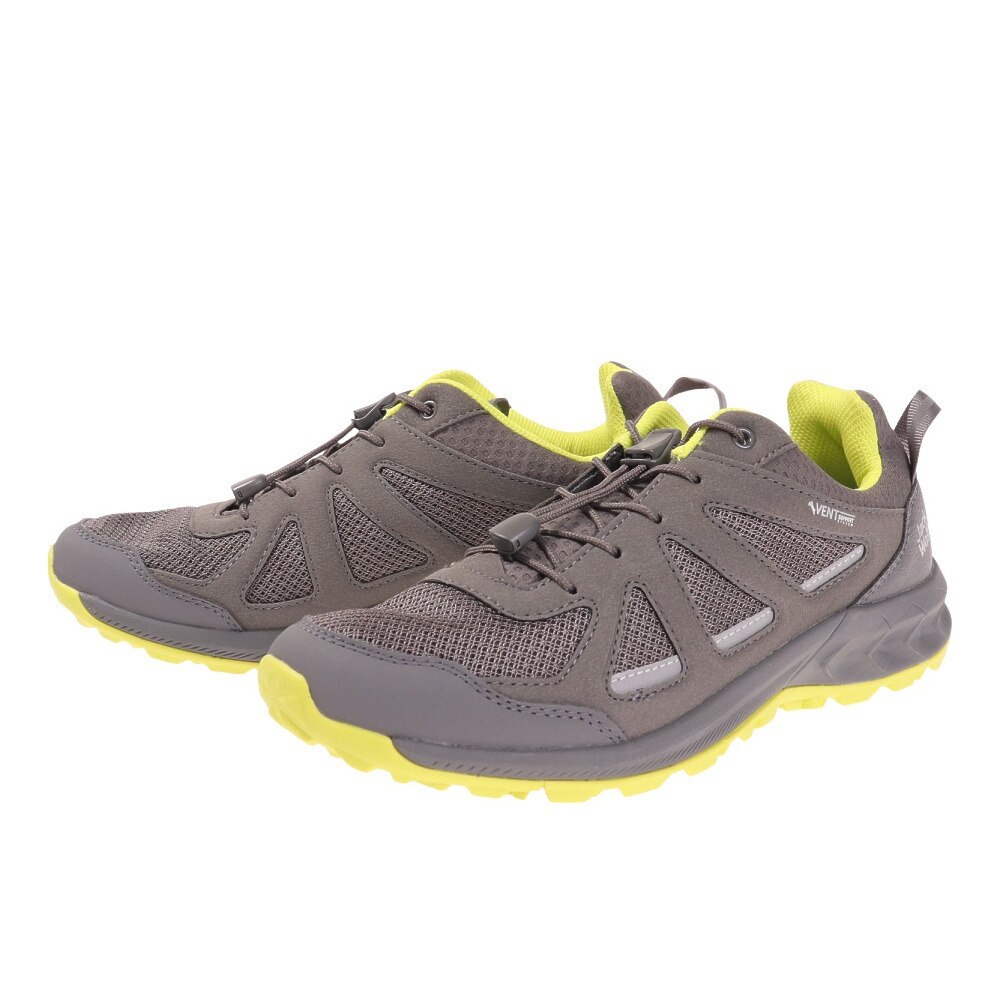 ジャックウルフスキン（JackWolfskin）（メンズ）ハイキングシューズ ローカット 登山靴 WOODLAND ウッドランド 2 VENT LOW M 4051281-6128 グレー  軽量