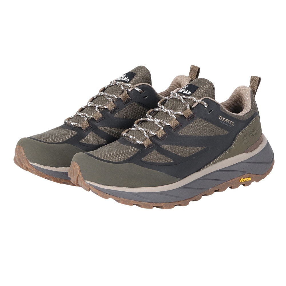 ジャックウルフスキン（JackWolfskin）（メンズ）防水 クッション性抜群 トレッキングシューズ 登山靴 テラベンチャー テキサポール 4051621-5347 ブラウン 