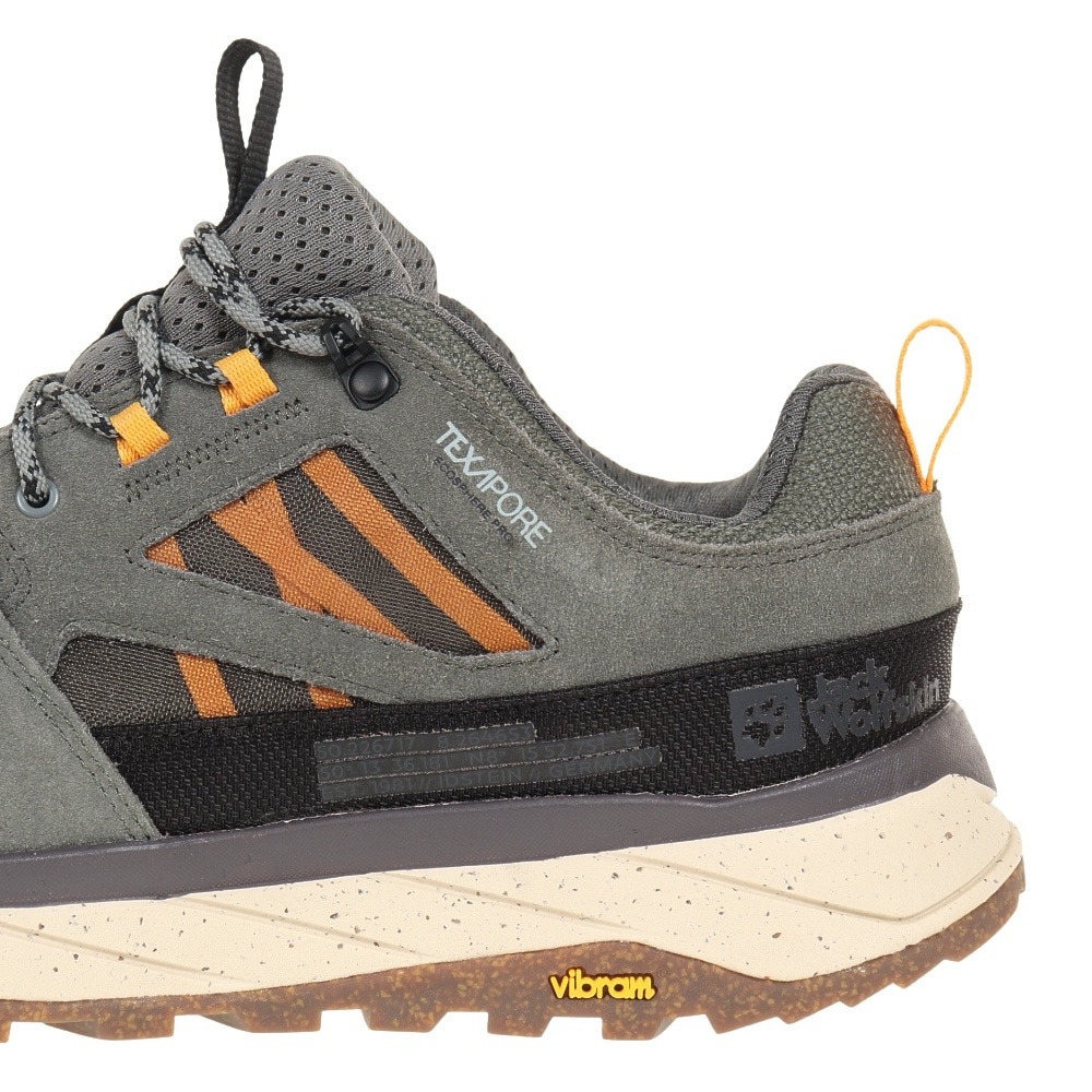 ジャックウルフスキン（JackWolfskin）（メンズ）トレッキングシューズ 登山靴 TERRAQUEST TEXAPORE LOW M 4056401-4143 カーキ 完全防水