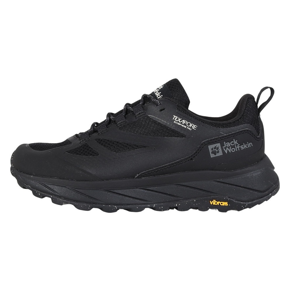 ジャックウルフスキン（JackWolfskin）（メンズ）防水 クッション性抜群 トレッキングシューズ 登山靴 テラベンチャー テキサポール ロー 4051621-6053 ブラック