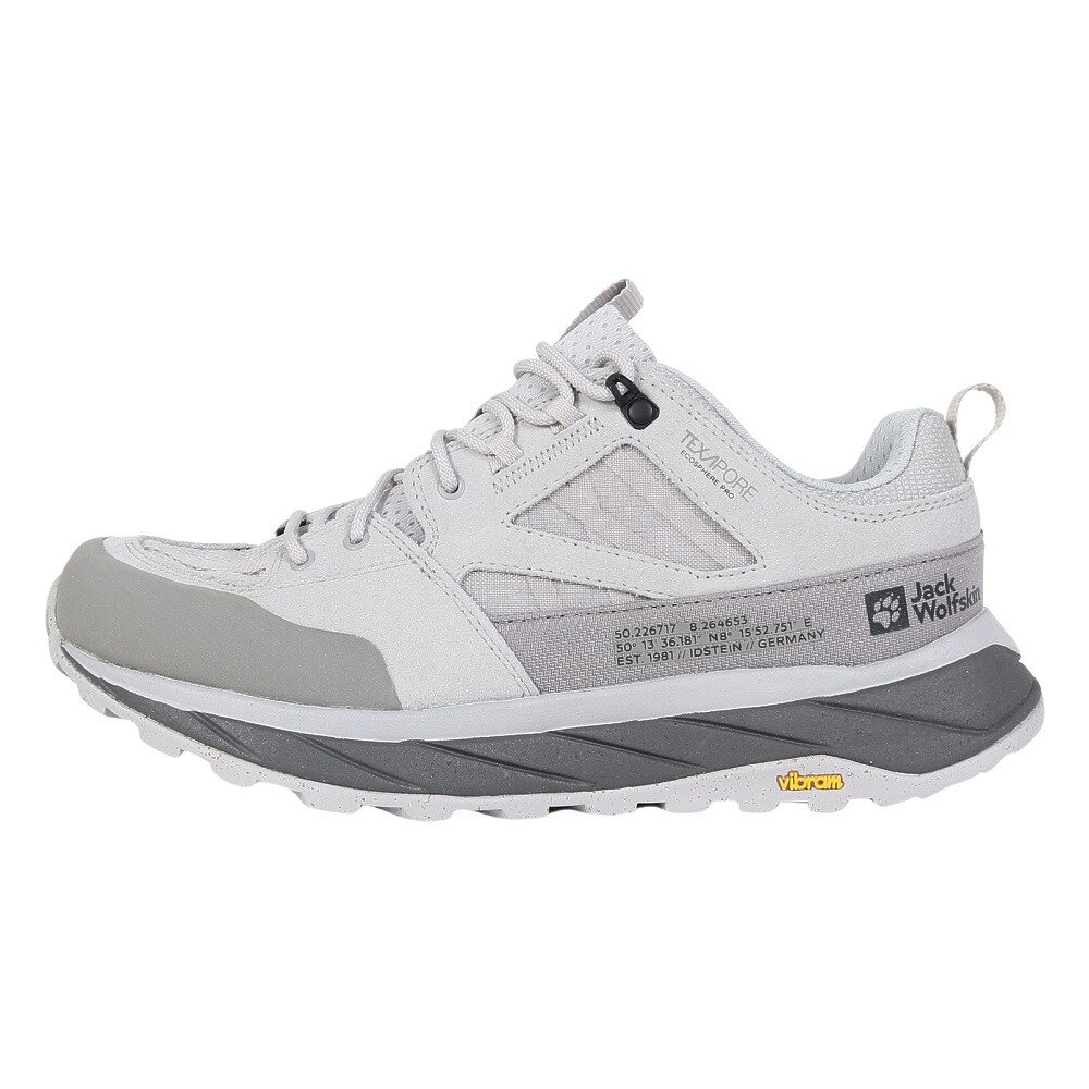 ジャックウルフスキン（JackWolfskin）（メンズ）トレッキングシューズ 登山靴 TERRAQUEST TEXAPORE LOW M 4056401-6301 グレー 完全防水