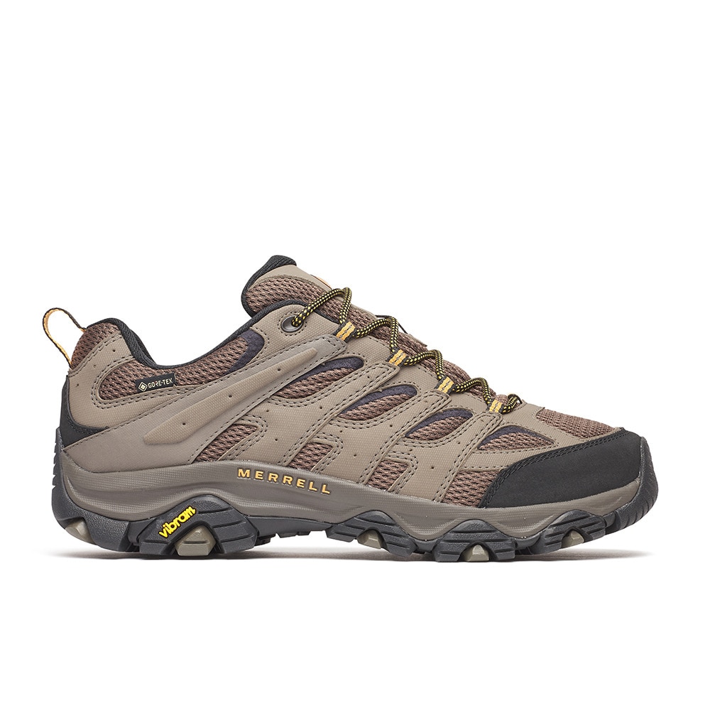 メレル（MERRELL）（メンズ）トレッキングシューズ ローカット 登山靴 モアブ 3 シンセティック ゴアテックス ワイド 500643W WALNUT サンドベージュ