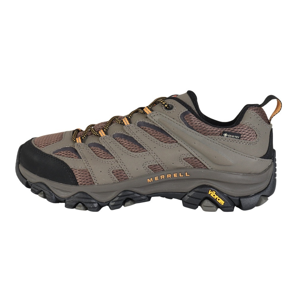 メレル（MERRELL）（メンズ）トレッキングシューズ ローカット 登山靴 モアブ 3 シンセティック ゴアテックス ワイド 500643W WALNUT サンドベージュ