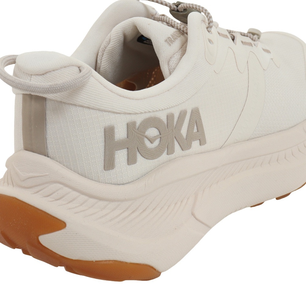 ホカ（HOKA）（レディース）ハイキング アウトドアシューズ TRANSPORT トランスポート 1123154-EEGG クリーム スニーカー 替え紐付