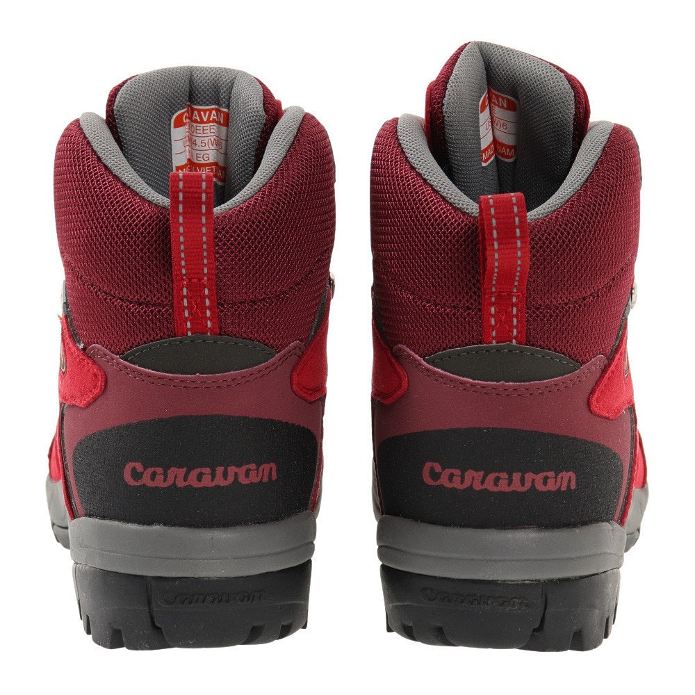 キャラバン（Caravan）（レディース）ゴアテックス トレッキングシューズ ハイカット 登山靴 C1_02S 0010106-220 レッド 防水 軽量 入門者 初心者