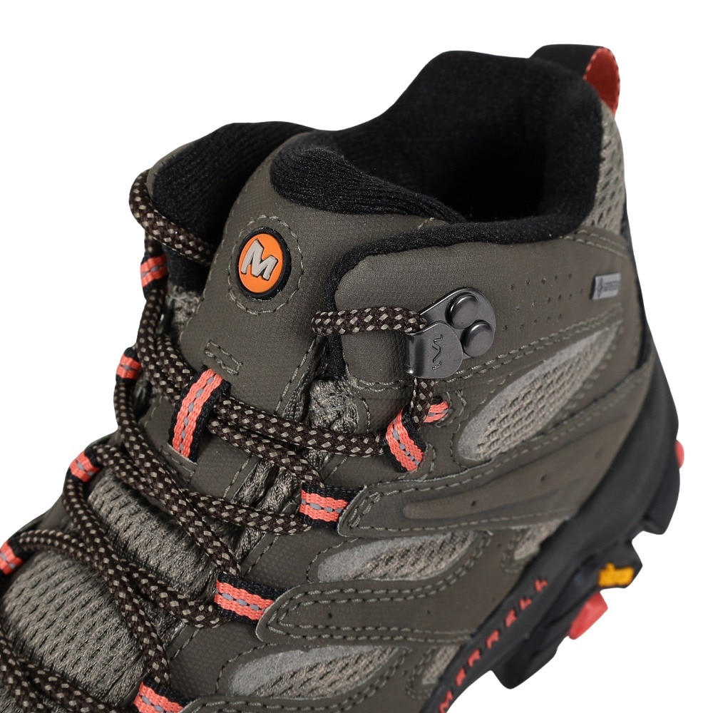 メレル（MERRELL）（レディース）ゴアテックス トレッキングシューズ ミッドカット 登山靴 MOAB 3 SYNTHETIC MID 500182 OLIVE ビブラムソール