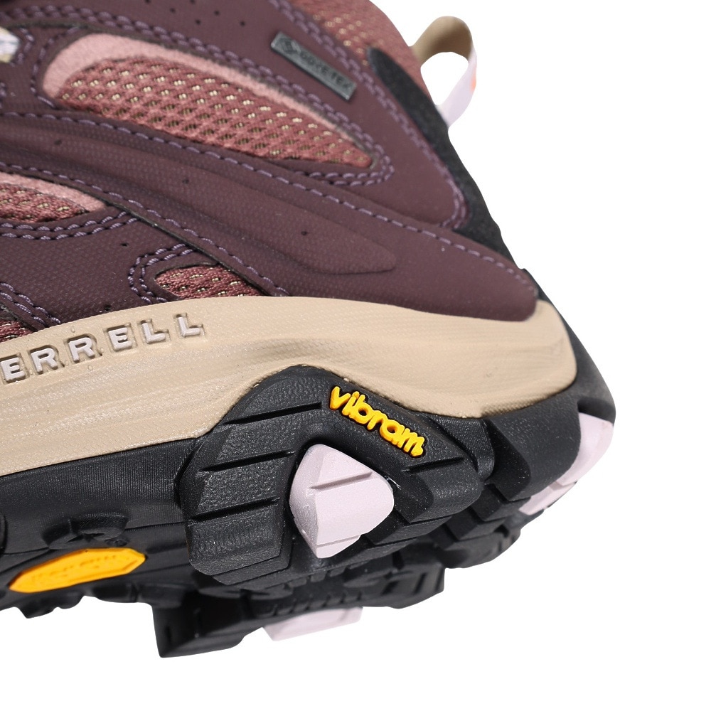 メレル（MERRELL）（レディース）ゴアテックス トレッキングシューズ ミッドカット 登山靴 モアブ3 SYNTHETIC MID 500184 BURGUNDY ビブラムソール