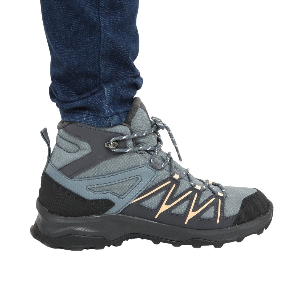 サロモン（SALOMON）（レディース）トレッキングシューズ DAINTREE MID GORE-TEX ゴアテックス L41678500 防水  ハイカット アウトドア 登山