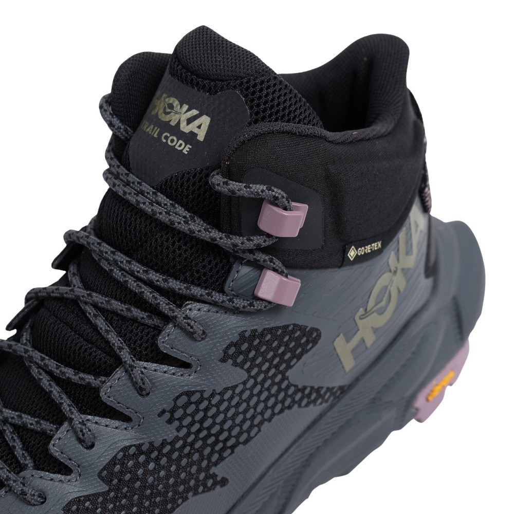 ホカ（HOKA）（レディース）トレッキングシューズ ハイカット 登山靴 TRAIL CODE トレイルコード GTX 1123166-BCSTL グレー ゴアテックス 防水