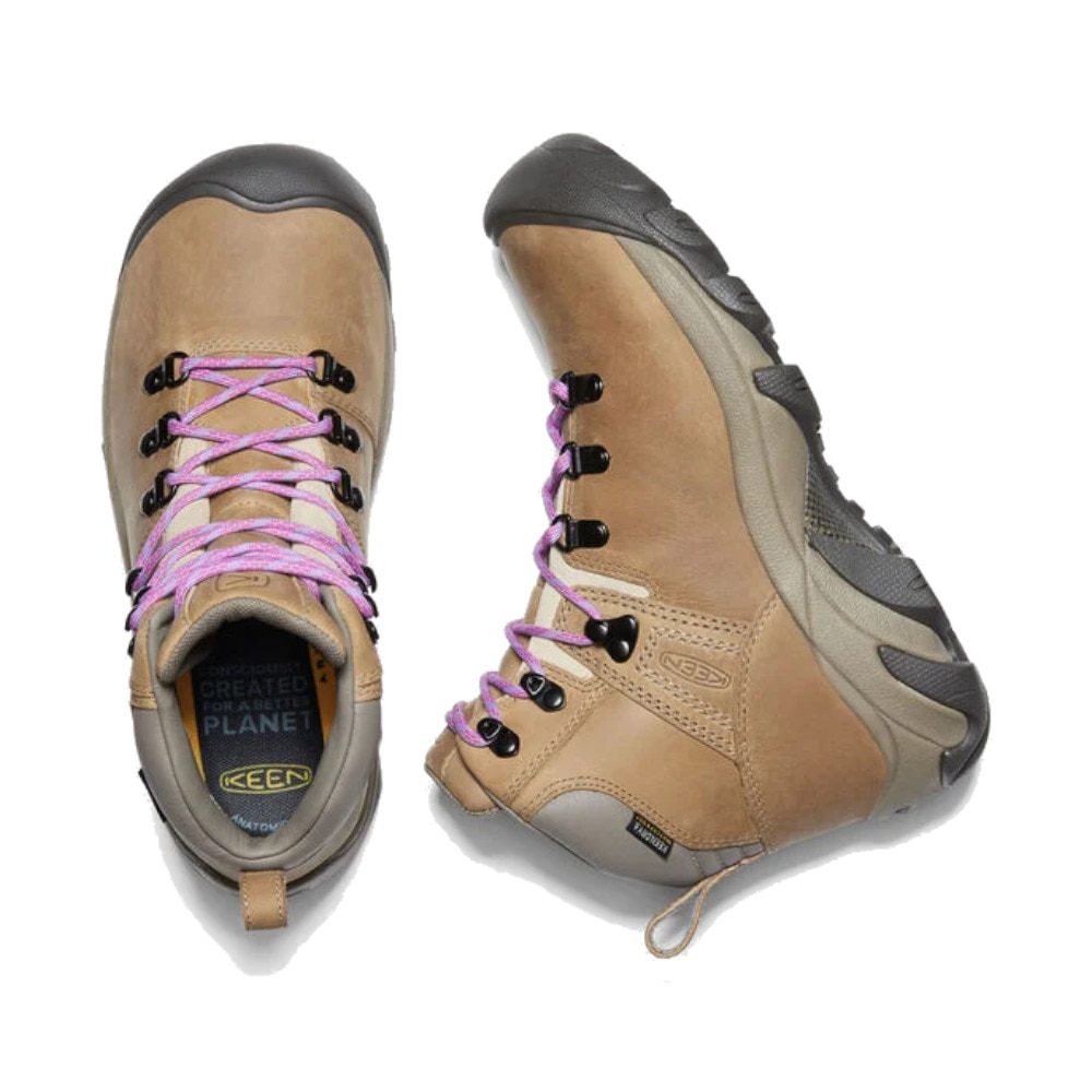 キーン（KEEN）（レディース）トレッキングシューズ ハイカット 登山靴 PYRENEES ピレニーズ 1026257 ベージュ 替え紐付 防水 透湿 軽量