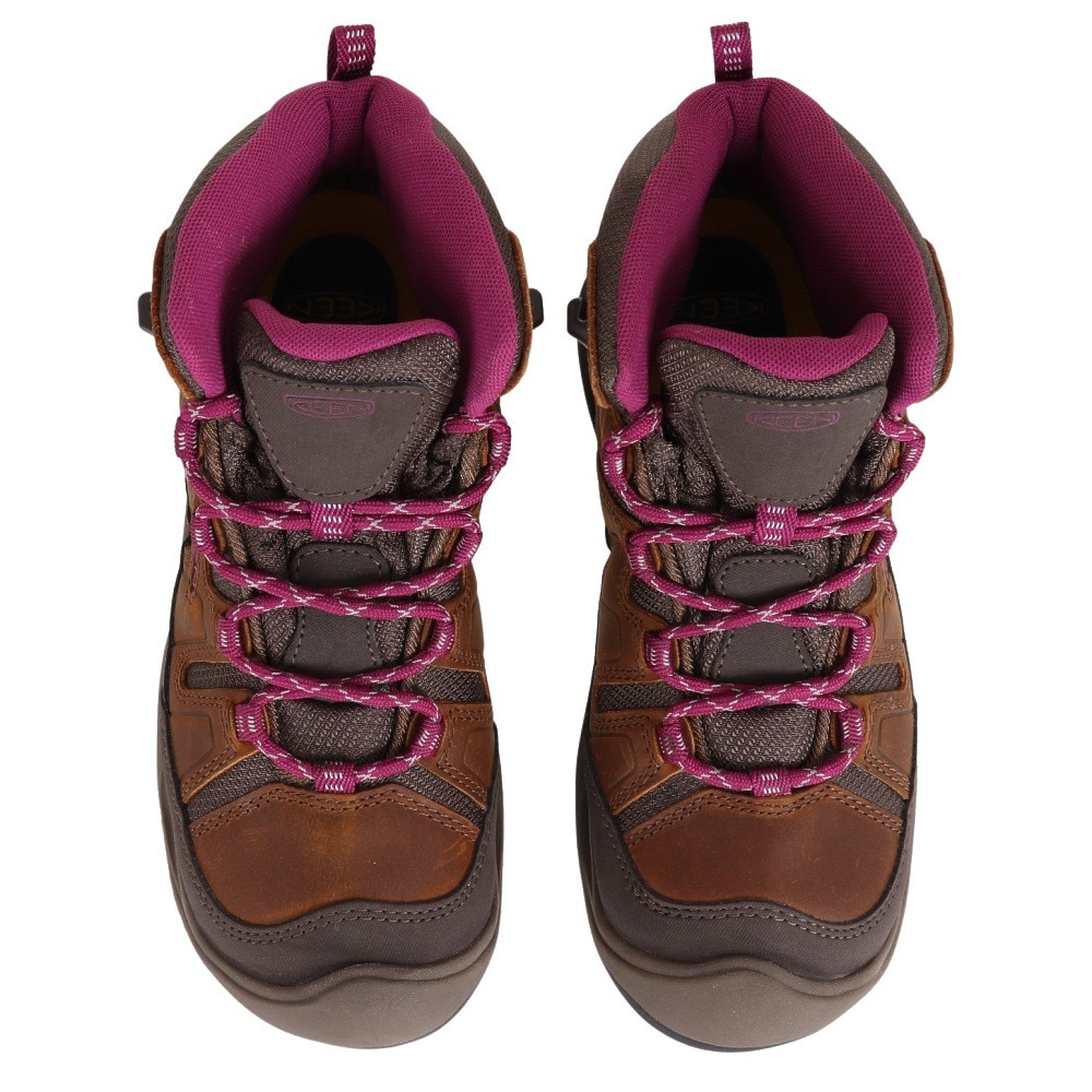 キーン（KEEN）（レディース）トレッキングシューズ 登山靴 サーカディア ミッド ウォータープルーフ 防水ハイキングシューズ 1026765 ブラウン