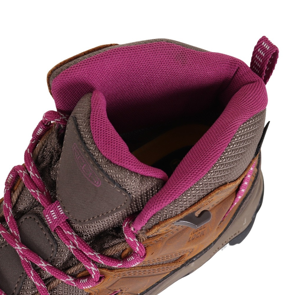 キーン（KEEN）（レディース）トレッキングシューズ 登山靴 サーカディア ミッド ウォータープルーフ 防水ハイキングシューズ 1026765 ブラウン