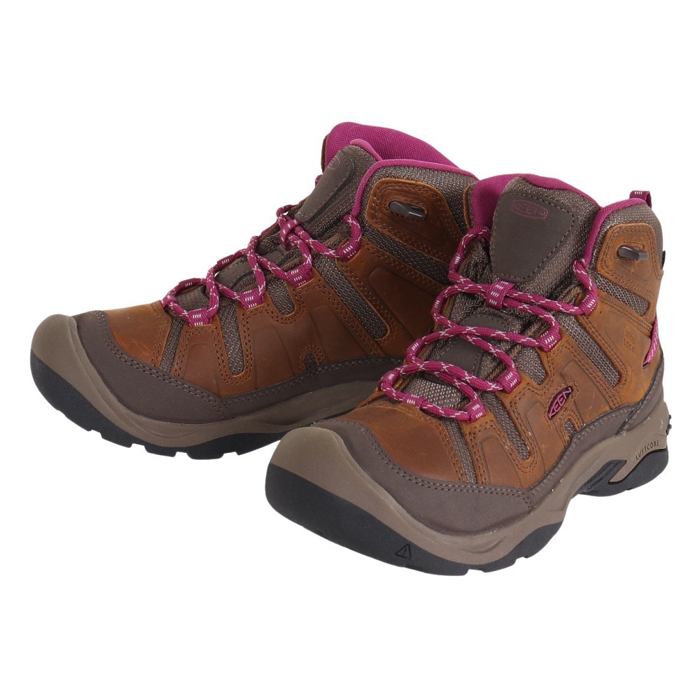 キーン（KEEN）（レディース）トレッキングシューズ 登山靴 サーカディア ミッド ウォータープルーフ 防水ハイキングシューズ 1026765 ブラウン