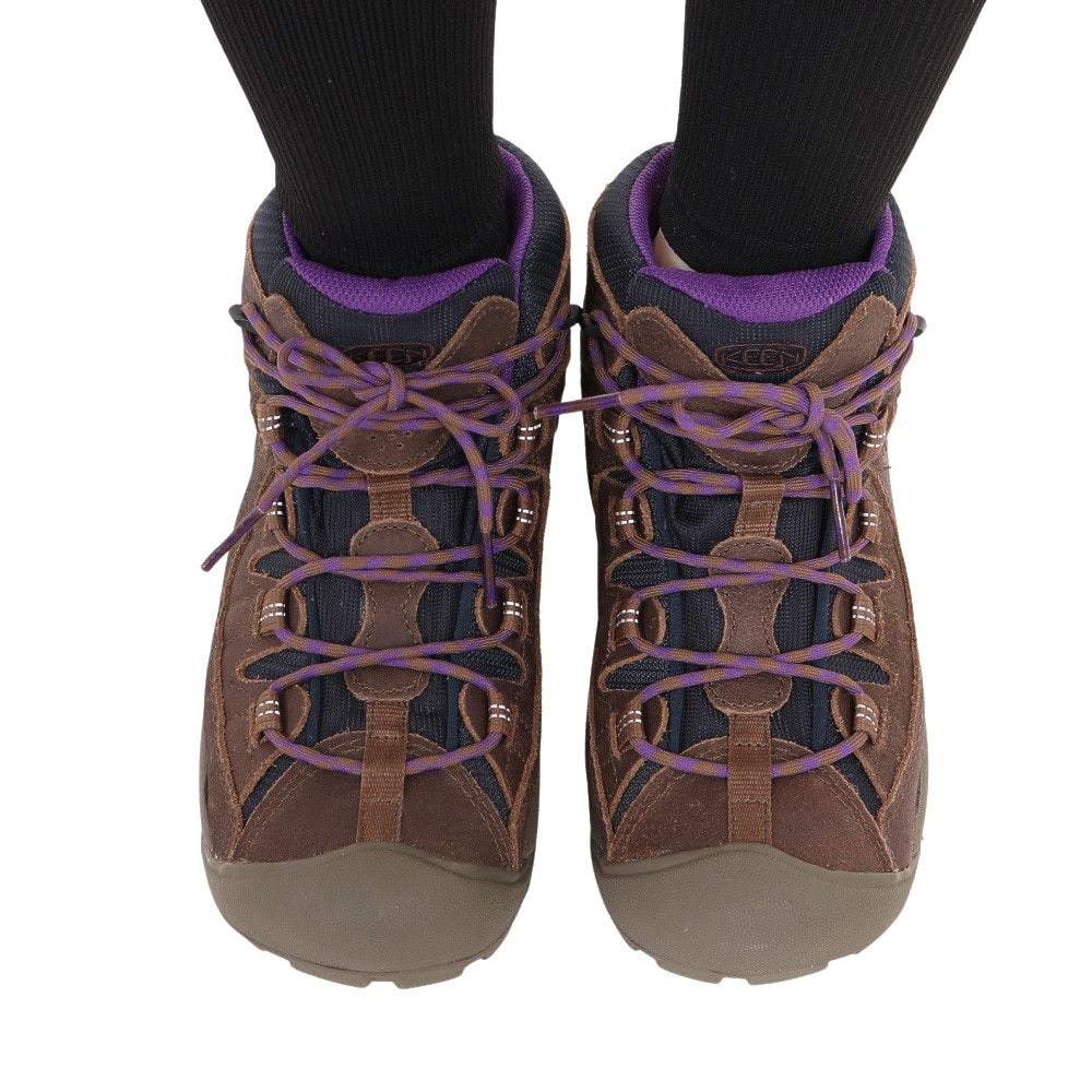 キーン（KEEN）（レディース）防水ハイキングシューズ ターギー 2 ミッド 1027367 ブラウン トレッキングシューズ 登山靴