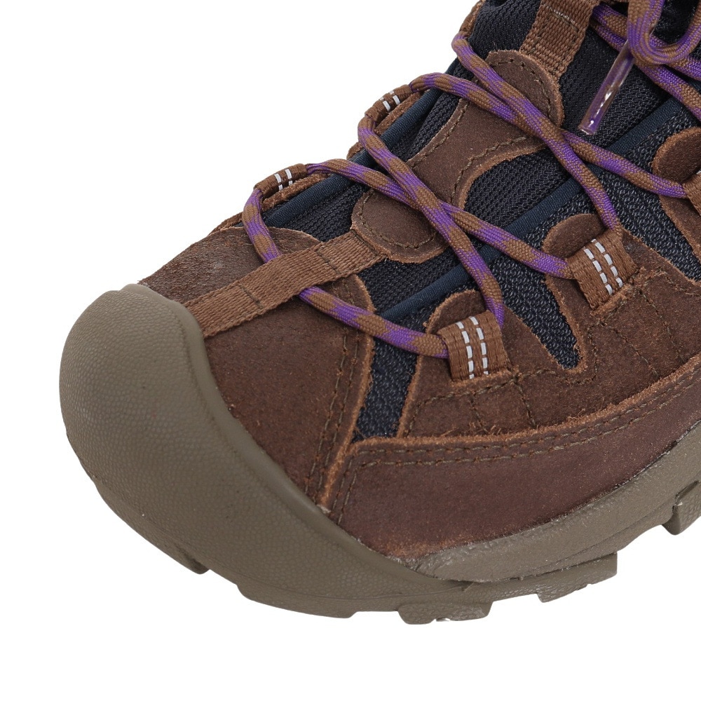 キーン（KEEN）（レディース）防水ハイキングシューズ ターギー 2 ミッド 1027367 ブラウン トレッキングシューズ 登山靴