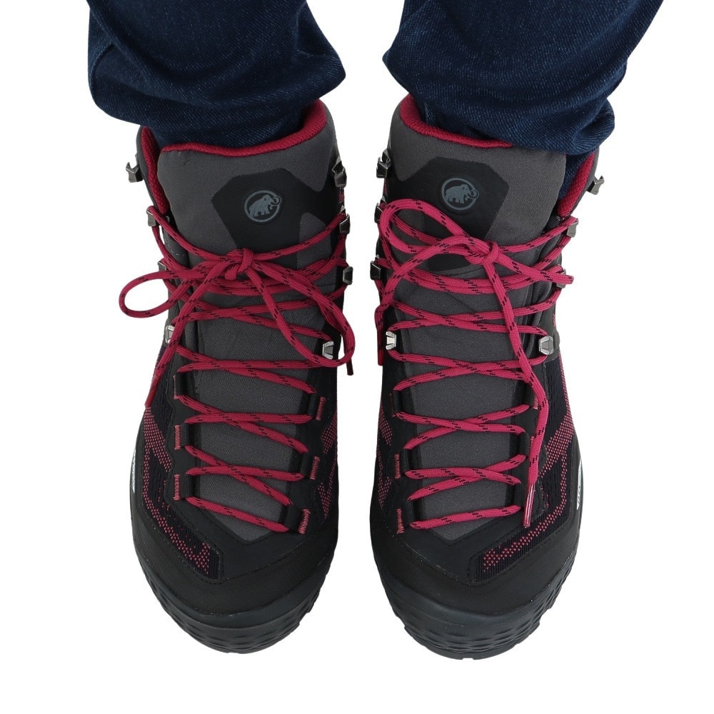 マムート（MAMMUT）（レディース）トレッキングシューズ ハイカット 登山靴 Ducan High ゴアテックス 3030-03481-00309  ブラック×ピンク