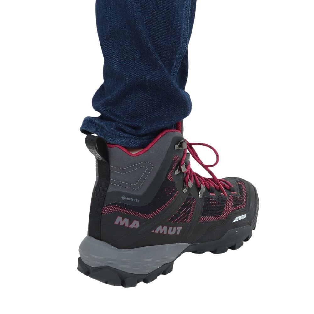 マムート（MAMMUT）（レディース）トレッキングシューズ ハイカット 登山靴 Ducan High ゴアテックス 3030-03481-00309  ブラック×ピンク ビブラムソール