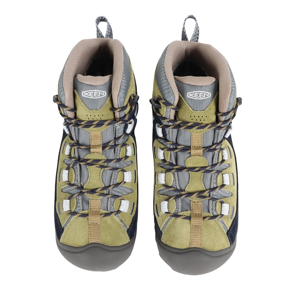 キーン（KEEN）（レディース）トレッキングシューズ ターギー II ミッド KEEN × atelierBluebottle 1028316 グリーン×ネイビー