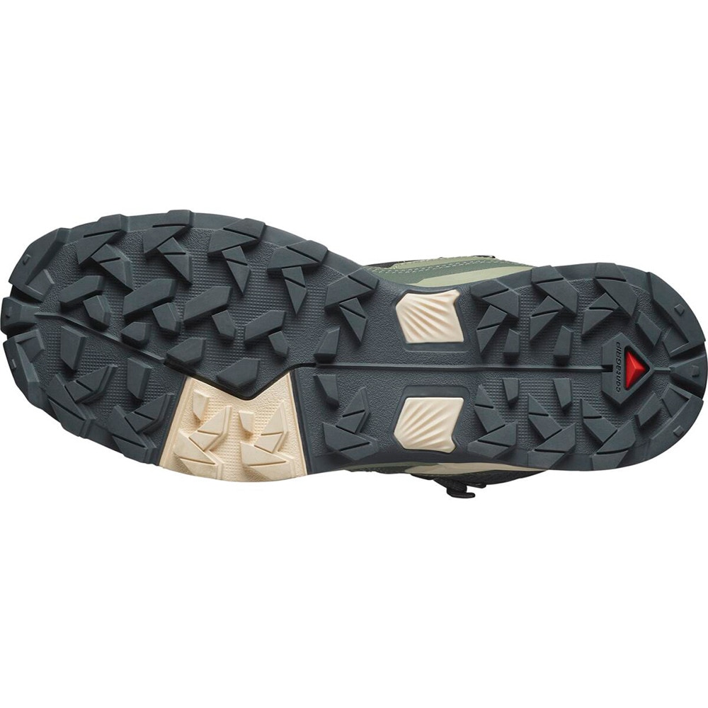 サロモン（SALOMON）（レディース）ハイキングブーツ X ULTRA 5 MID GORE-TEX L47754600 グリーン