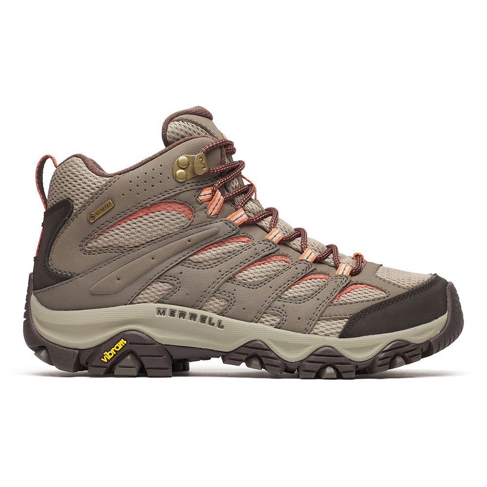 メレル（MERRELL）（レディース）トレッキングシューズ ハイカット 登山靴 モアブ 3 シンセティック ミッド ゴアテックス ワイド 500640 BUNGEE CORD ベージュ