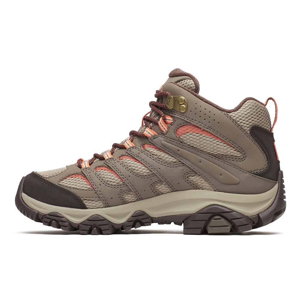メレル（MERRELL）（レディース）トレッキングシューズ ハイカット 登山靴 モアブ 3 シンセティック ミッド ゴアテックス ワイド 500640 BUNGEE CORD ベージュ