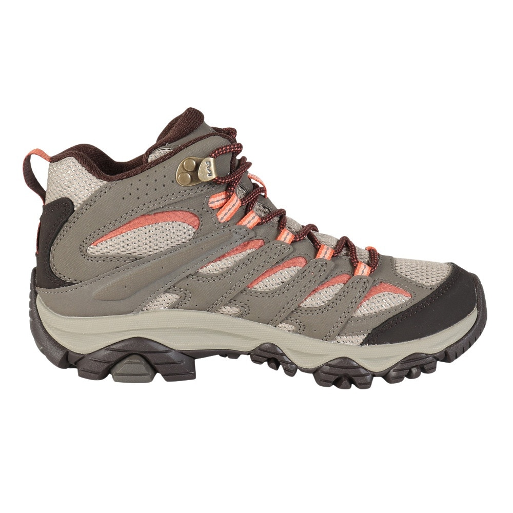 メレル（MERRELL）（レディース）トレッキングシューズ ハイカット 登山靴 モアブ 3 シンセティック ミッド ゴアテックス ワイド 500640 BUNGEE CORD ベージュ