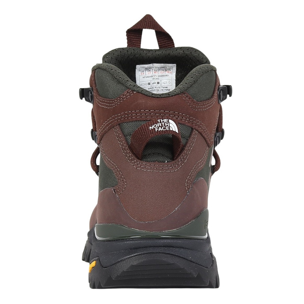 ザ・ノース・フェイス（THE NORTH FACE）（レディース）トレッキングシューズ 登山靴 クレストン ハイク ミッド ウォータープルーフ NFW52321 DK ダークグリーン 防水