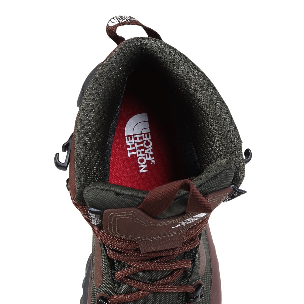 ザ・ノース・フェイス（THE NORTH FACE）（レディース）トレッキングシューズ 登山靴 クレストン ハイク ミッド ウォータープルーフ NFW52321 DK ダークグリーン 防水