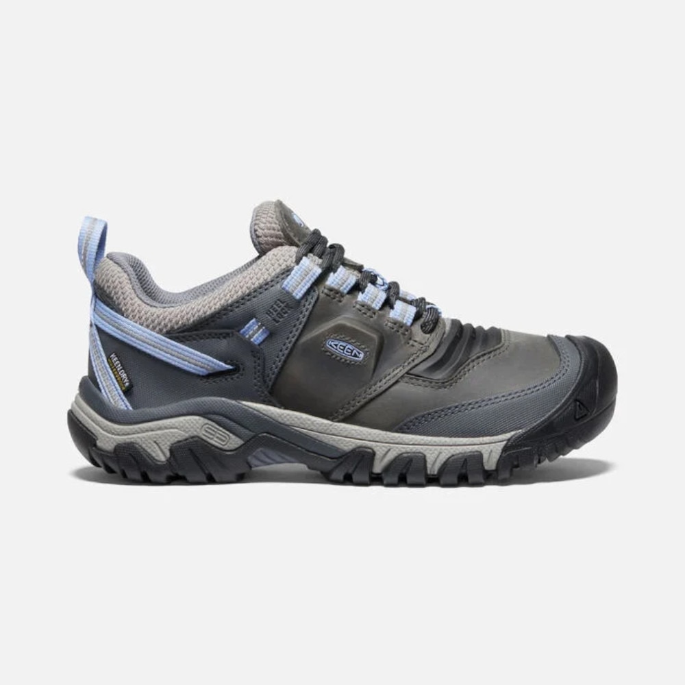 キーン（KEEN）（レディース）ハイキングシューズ ローカット リッジ フレックス ウォータープルーフ 1024923 グレー 防水 透湿 軽量