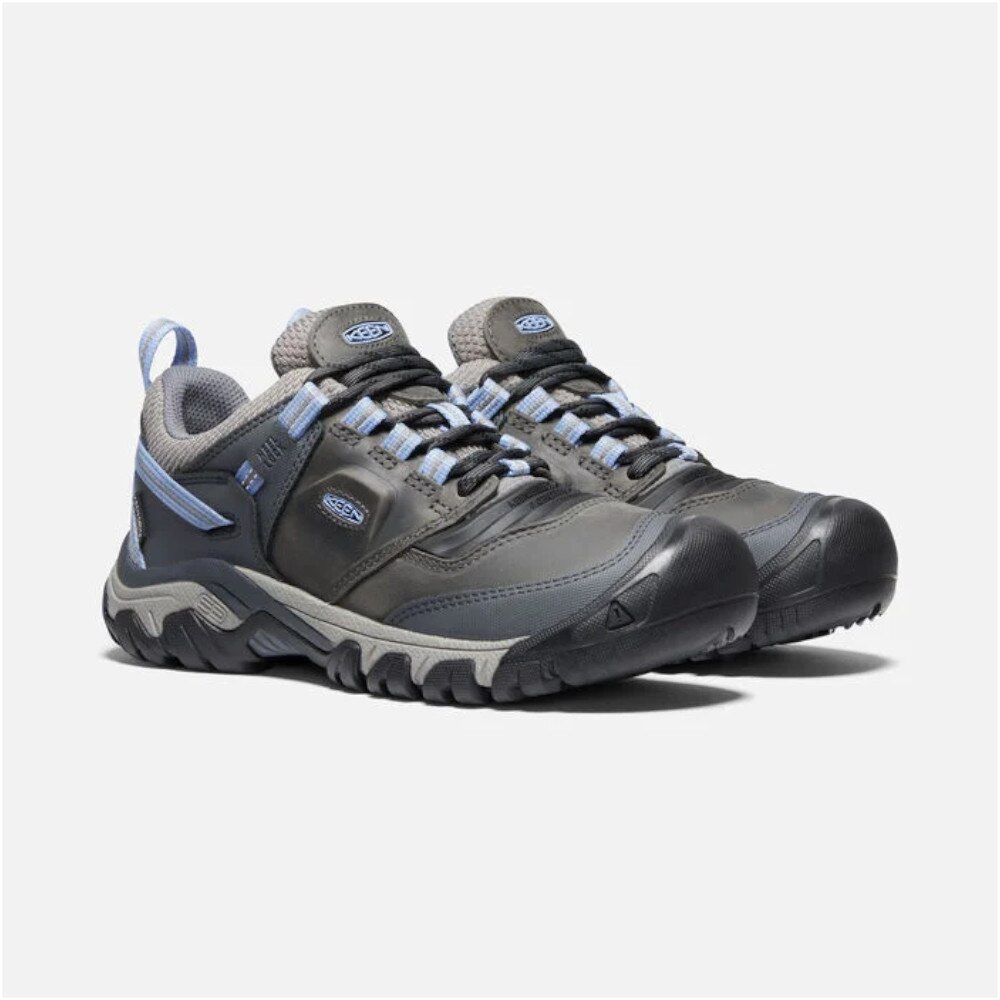 キーン（KEEN）（レディース）ハイキングシューズ ローカット リッジ フレックス ウォータープルーフ 1024923 グレー 防水 透湿 軽量