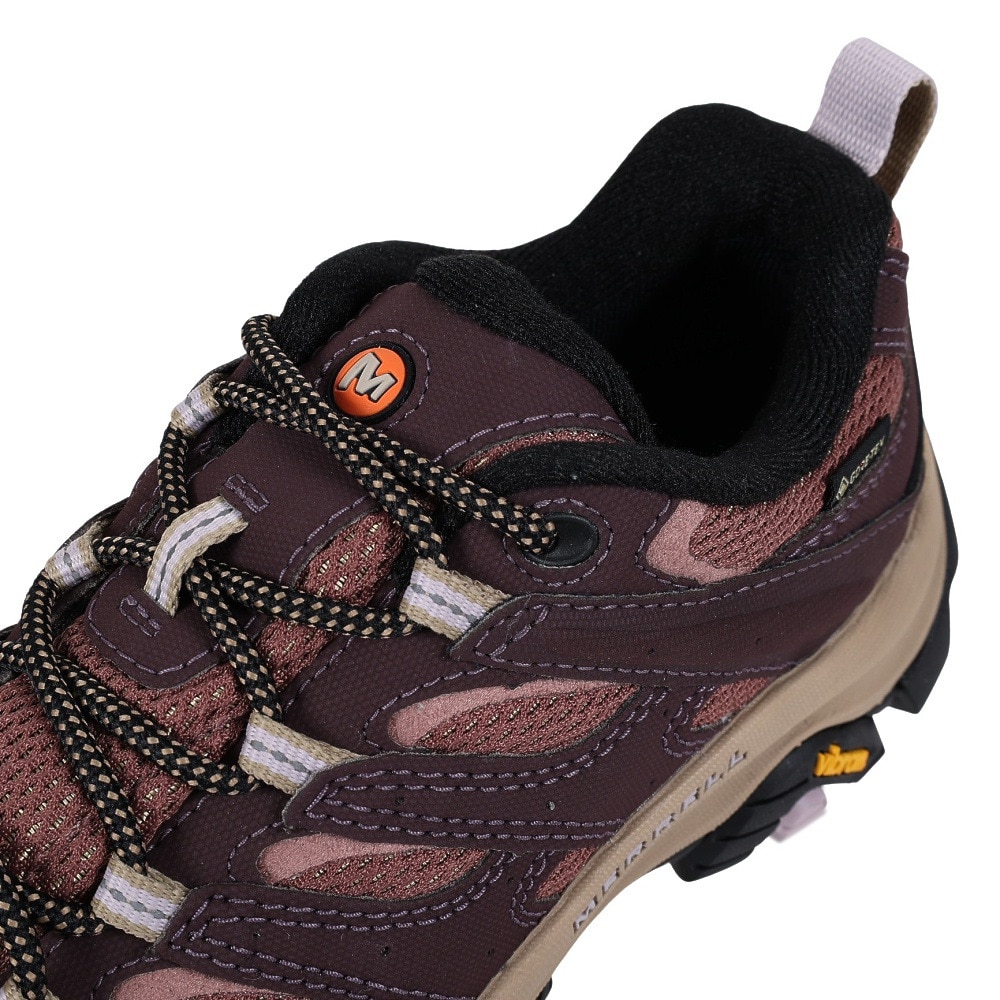 メレル（MERRELL）（レディース）ゴアテックス トレッキングシューズ ローカット 登山靴 モアブ3 SYNTHETIC 500190 BURGUNDY/BURLWOOD ビブラムソール