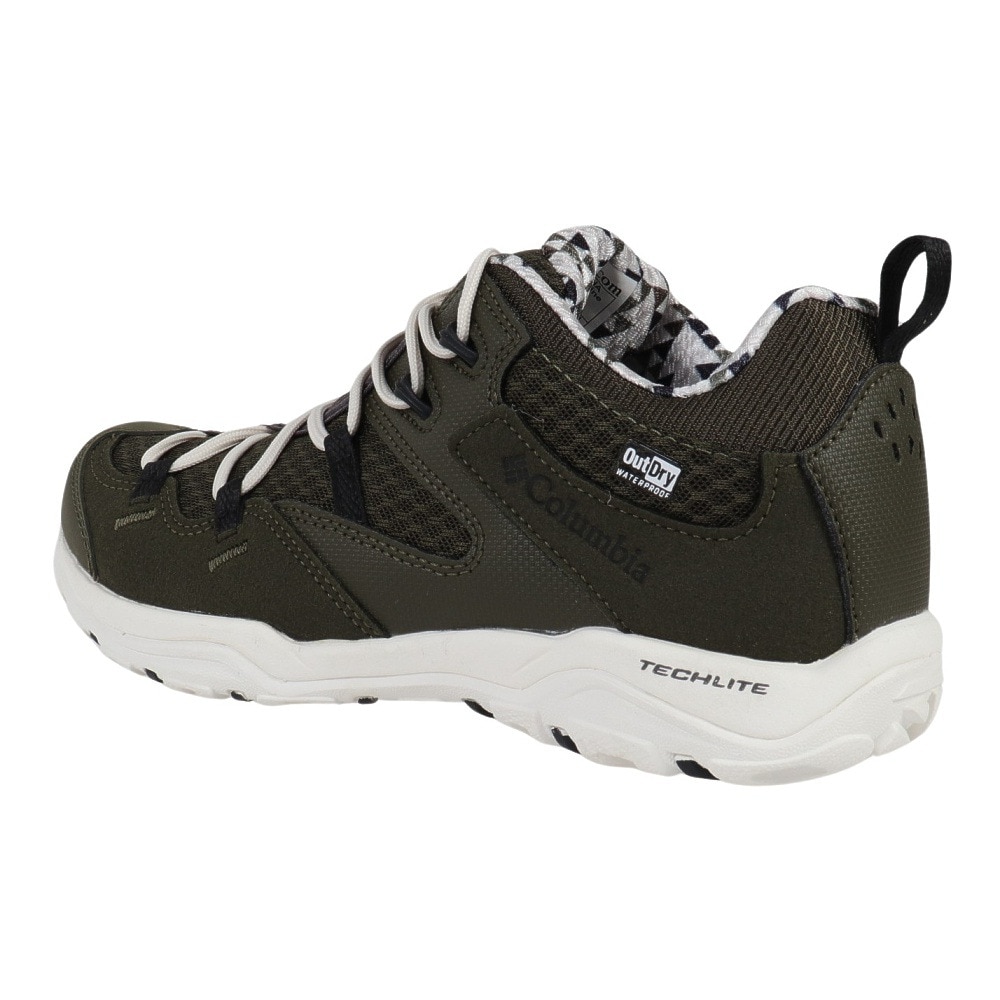 コロンビア（Columbia）（レディース）トレッキングシューズ ローカット 登山靴 セイバー4 ロウアウトドライ Peatmoss YL7462 213 カーキ 防水