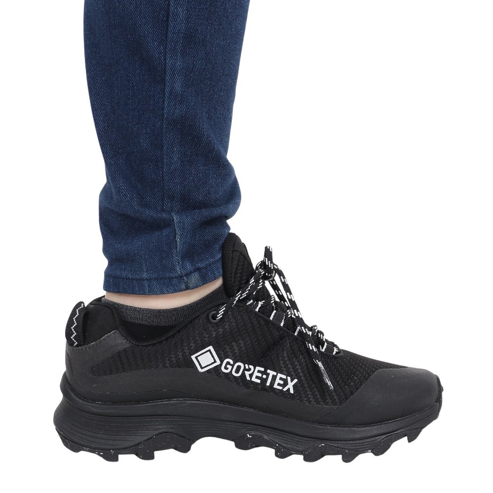 メレル（MERRELL）（レディース）トレッキングシューズ ローカット 登山靴 モアブ スピード ストーム ゴアテックス 067670 BLK ブラック ビブラムソール