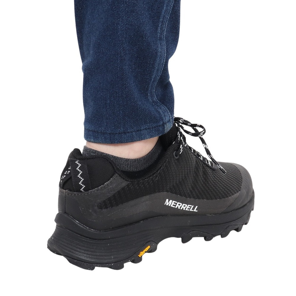 メレル（MERRELL）（レディース）ゴアテックス トレッキングシューズ ローカット 登山靴 モアブ スピード ストーム 067670 BLK ビブラムソール