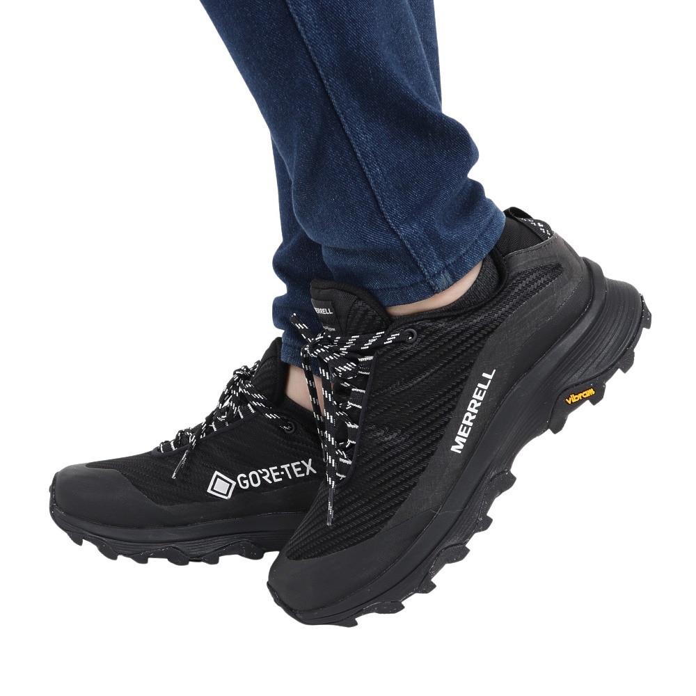 メレル（MERRELL）（レディース）トレッキングシューズ ローカット 登山靴 モアブ スピード ストーム ゴアテックス 067670 BLK ブラック