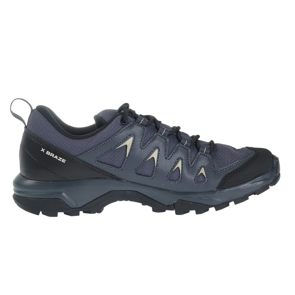 サロモン（SALOMON）（レディース）ゴアテックス トレッキングシューズ ローカット 登山靴 X BRAZE GTX W エックス ブレイズ L47180800 グレー