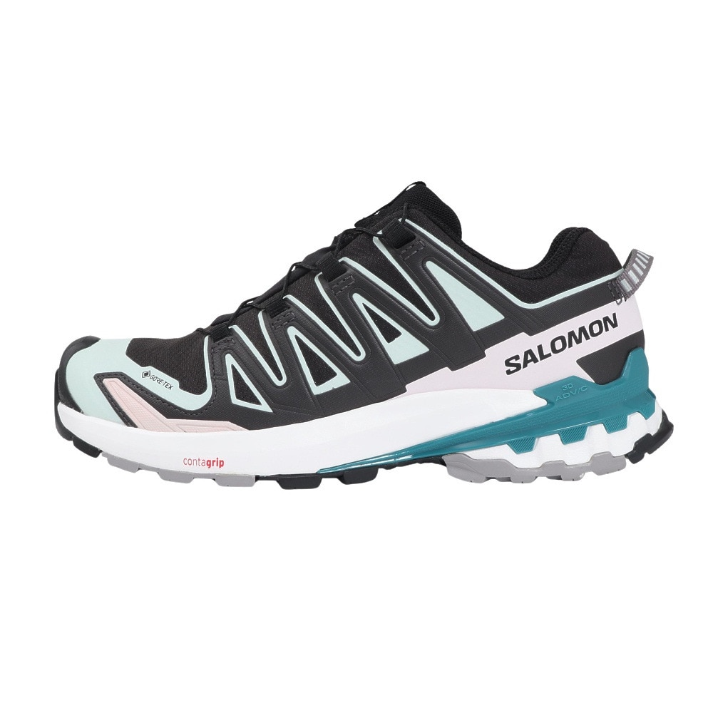 サロモン（SALOMON）（レディース）ゴアテックス トレッキングシューズ ローカット 登山靴 XA PRO 3D V9 GORE-TEX L47119100 ブラック