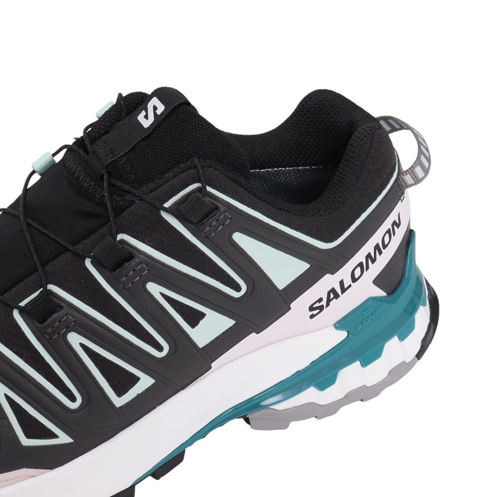 サロモン（SALOMON）（レディース）ゴアテックス トレッキングシューズ ローカット 登山靴 XA PRO 3D V9 GORE-TEX L47119100 ブラック