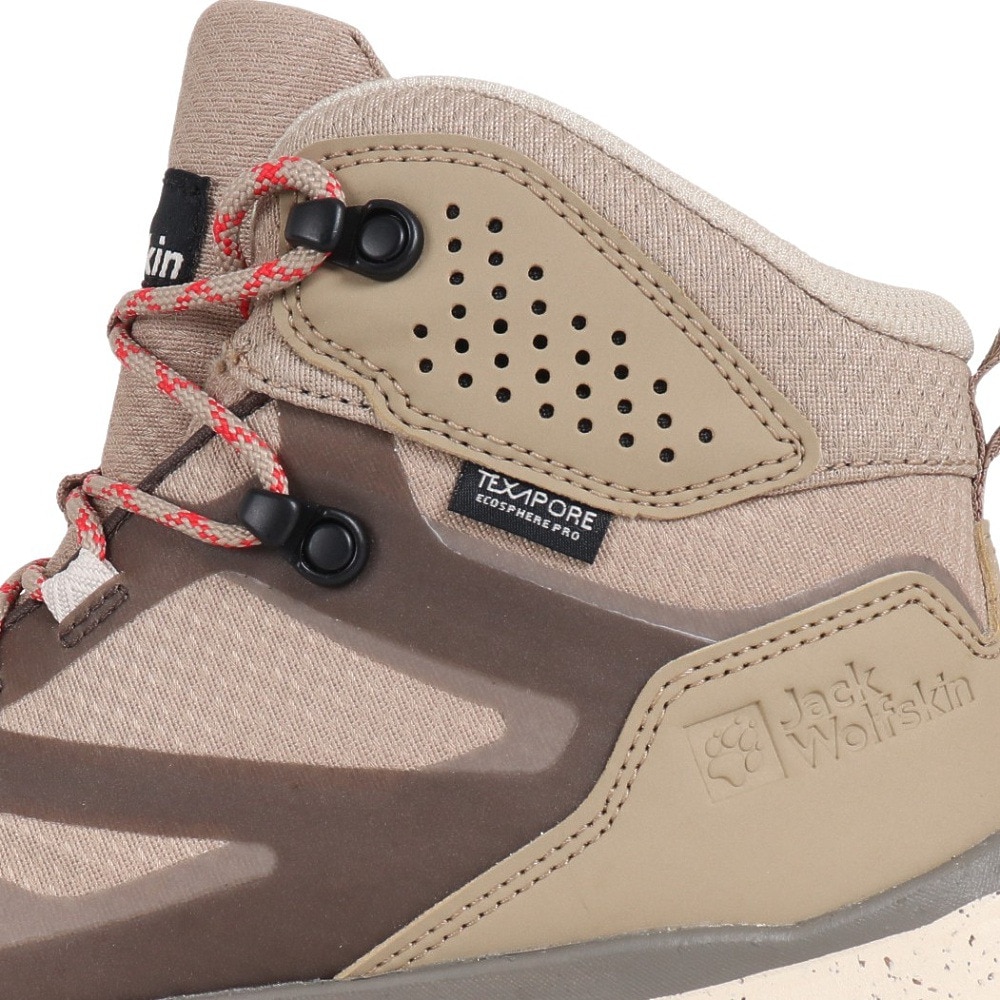ジャックウルフスキン（JackWolfskin）（レディース）トレッキングシューズ ミドルカット 登山靴 テラベンチャー テキサポール MID W 4049991-5294 ベージュ
